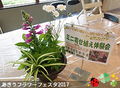 ミニ寄せ植え体験会の様子