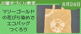 マリーゴールドの花びら染めでエコバッグつくろう