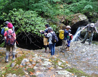 Trekking to the waterfalls tour